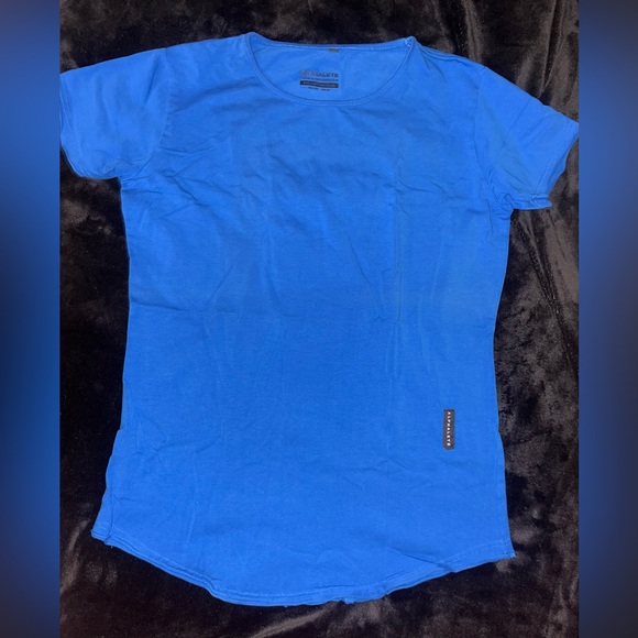 Alphalete Scoop Neck Tee - Blue - Picture 1 of 4